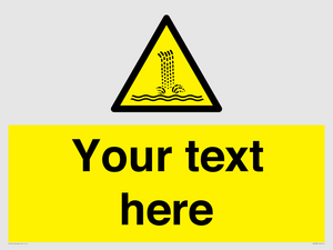 Custom warning artificial waterfall